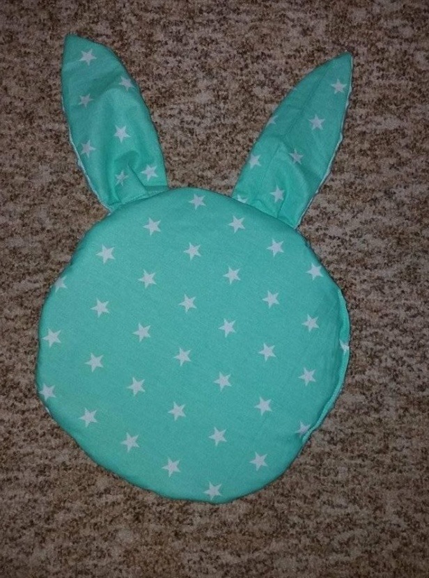 Polštářek ušáček mint hvězdičky + minky