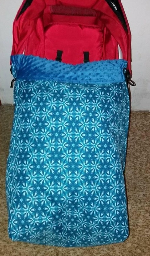 Nánožník na invalidní kočárek/vozík modrý