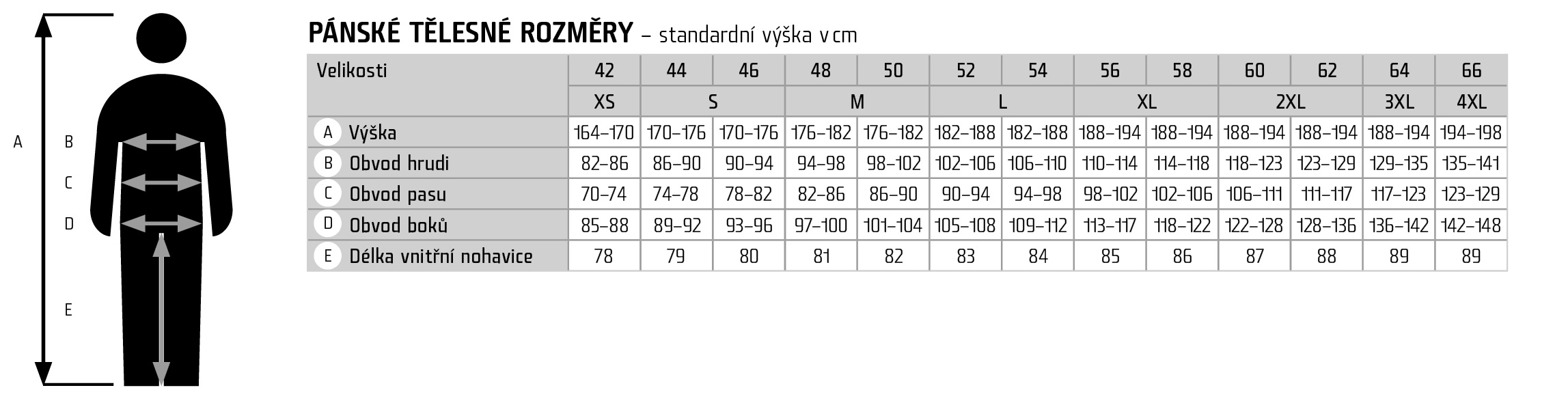 MAN kalhoty s laclem černá/šedá
