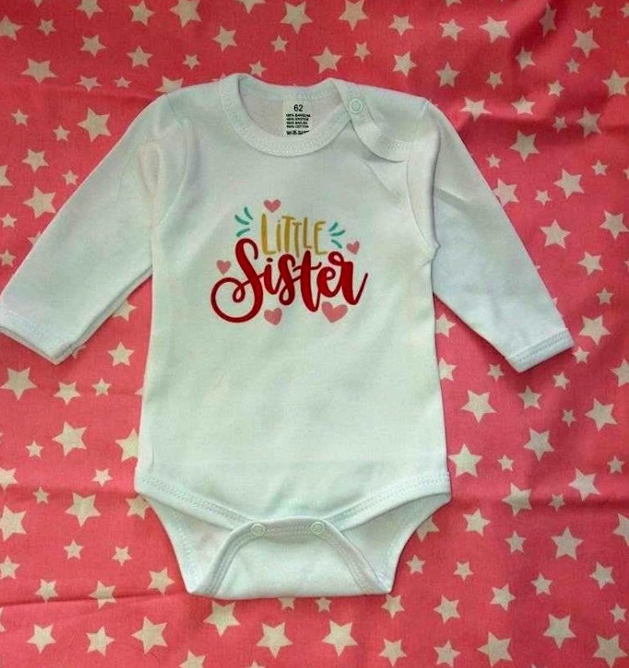 Kojenecké body dl. rukáv Little sister