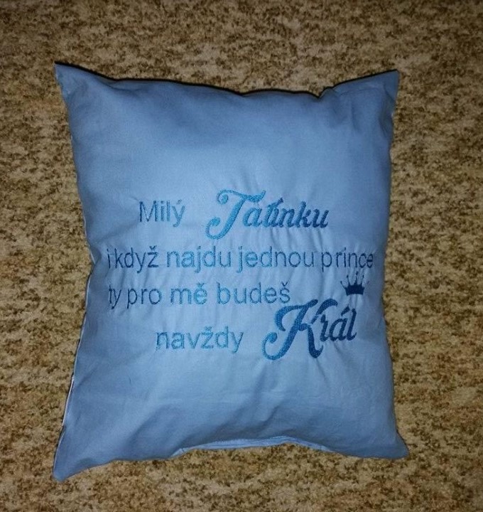 Polštářek pro tatínky modrý
