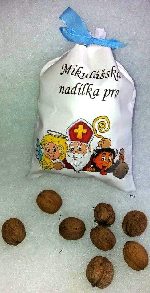 Sáček na Mikuláše s potiskem a jménem na přání
