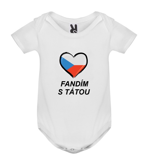 Kojenecké body kr. rukáv fandím s tátou