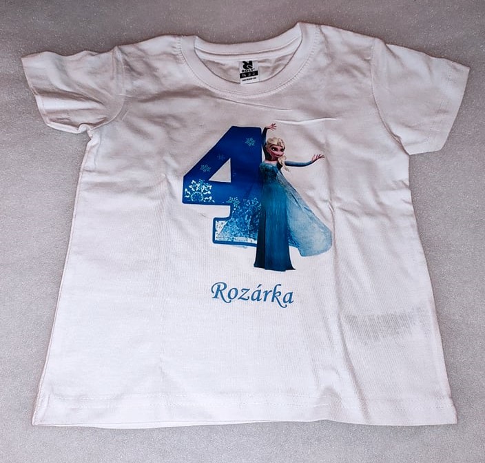 Tričko 4. narozeniny Elsa