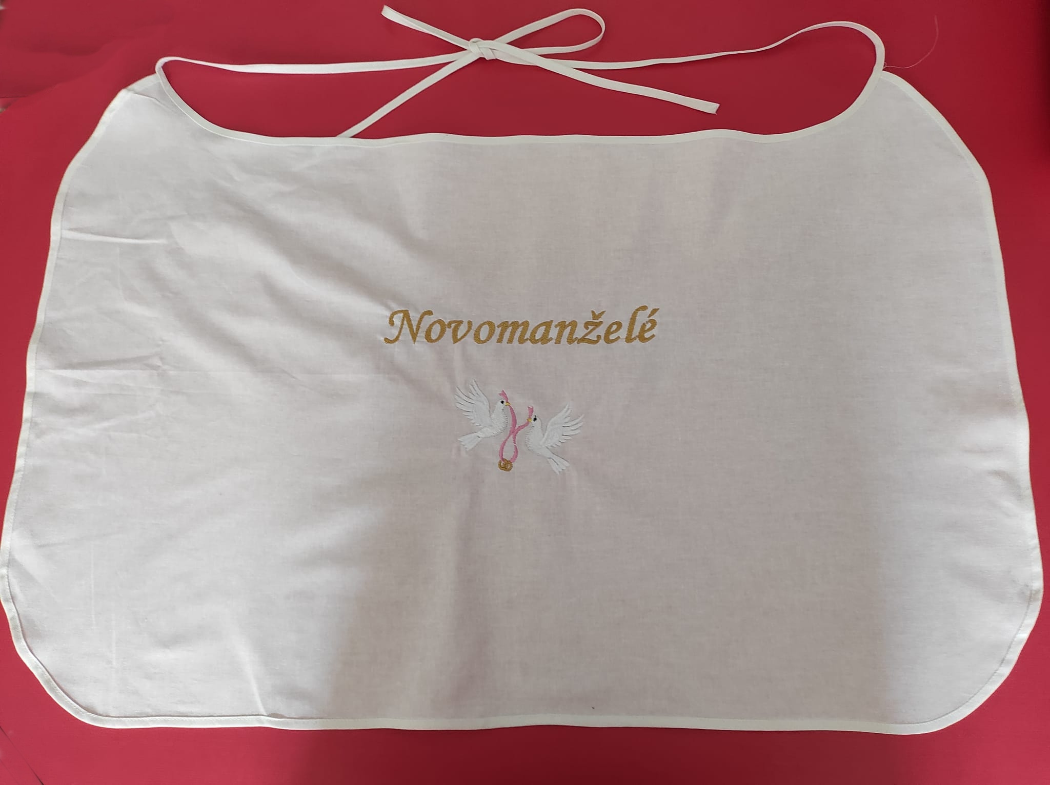 Svatební bryndák novomanželé- holubičky
