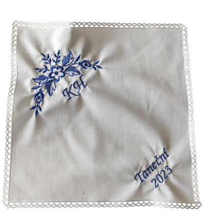 Kapesníček do tanečních roh výšivka