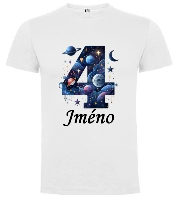 Tričko 4. narozeniny Vesmír