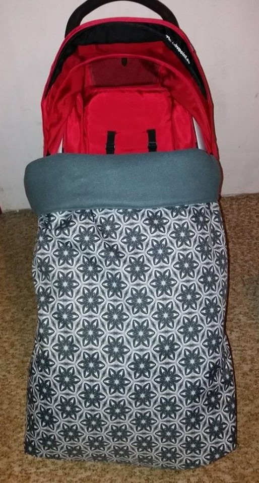 Nánožník na invalidní kočárek/vozík kaleidoskop černý