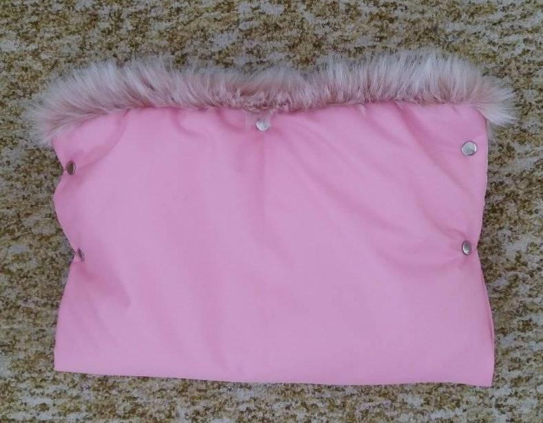 2 dílná souprava do kočárku luxusní rukávník s kožešinkou + kožešinový lem