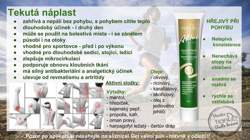 Tělový krém Tekutá náplast