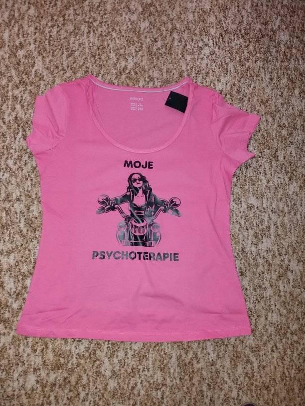 Dámské tričko s potiskem motorkářka