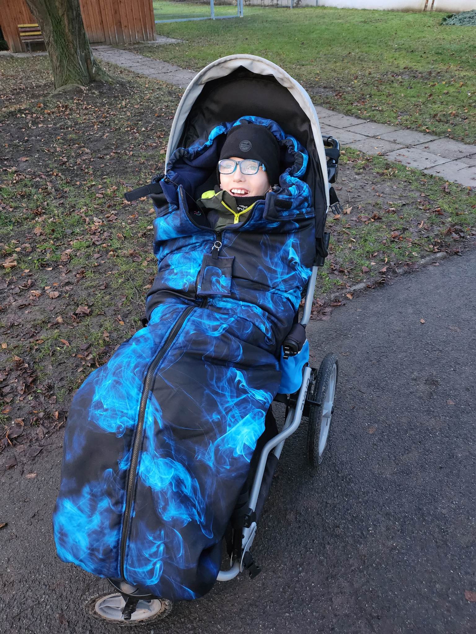 Fusak na invalidní vozík  Modrý kouř