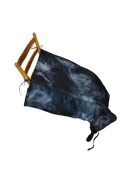 Nepadací deka/nánožník na invalidní vozík černý kouř