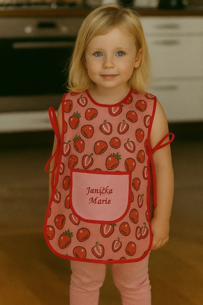 Dětská zástěrka jahody