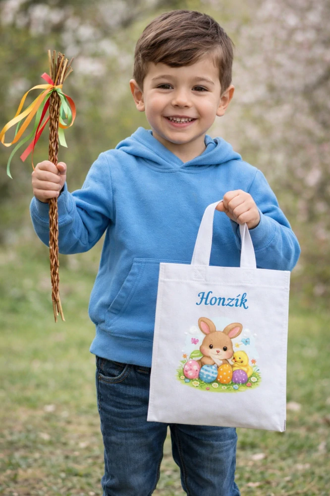 Velikonoční taštička na koledu s potiskem myšky