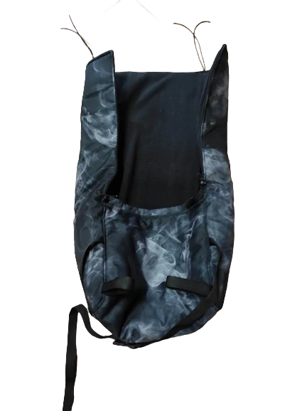 Zimní Nánožník na invalidní kočárek/vozík  černá kouř s kapsou