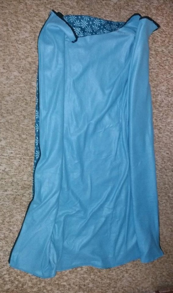 Podzimní fusak na invalidní vozík /kočárek  kaleidoskop tyrkys se zipem i v dolní části