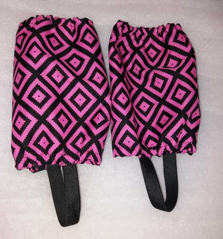 Návlek na boty proti sněhu růžovo-černé