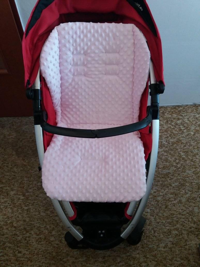 Podložka do kočárku  Myška šedo-růžová