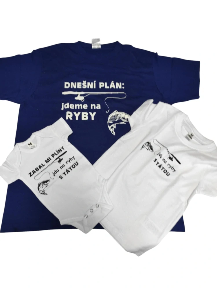 Kojenecké body kr. rukáv Jdu na ryby s tátou