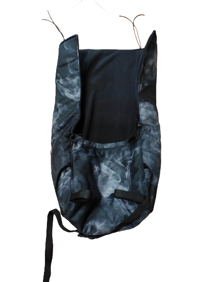 Nepadací deka/nánožník na invalidní vozík černý kouř