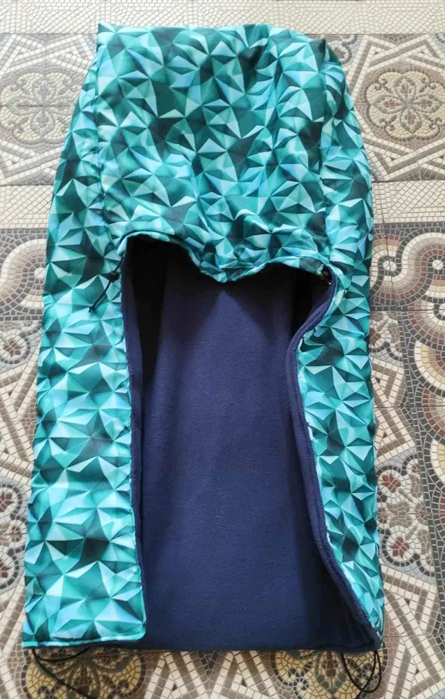 Jarní /podzimní Nánožník na invalidní kočárek/vozík  zeleno-modrý