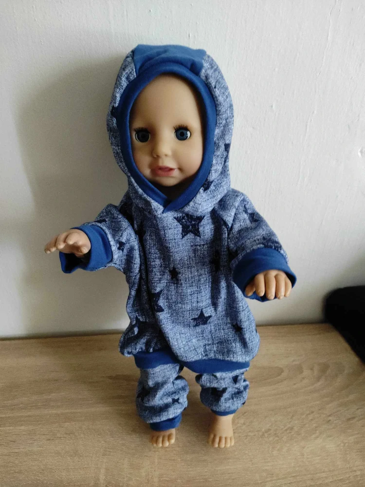 Souprava mikina a tepláčky pro panenku