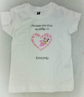 Tričko 1. narozeniny Myška - krátký rukáv