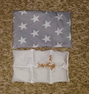 Peckový polštářek Maxi šedá hvězda