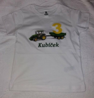 Tričko 3. narozeniny Traktor