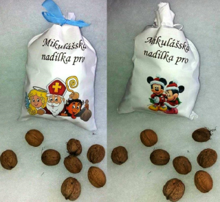 Sáček na Mikuláše s potiskem a jménem na přání