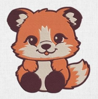 Nášivka panda červená