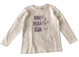 Tričko  budu velká ségra dlouhý rukáv-fialový
