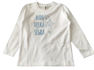 Tričko  budu velká ségra dlouhý rukáv- modré