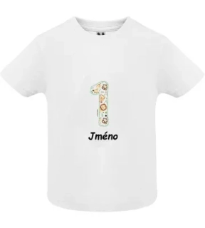 Tričko 1. narozeniny Zvířátka