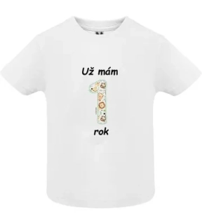 Tričko 1. narozeniny Zvířátka II