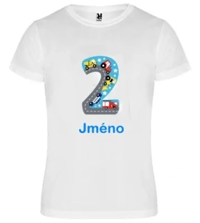 Narozeninové tričko 2  auta