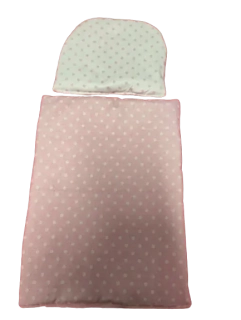 Peřinky do postýlky pro panenky puntiky