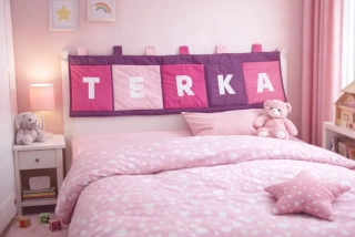 Kapsář se jménem fialovo-růžový