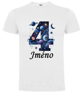 Tričko 4. narozeniny Vesmír