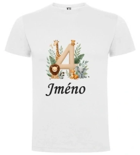 Tričko 4. narozeniny  Safari