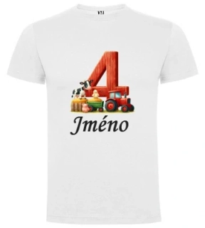 Tričko 4. narozeniny Farma