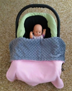 Nepadací deka/nánožník minky+fleece